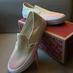 NWT Vans Ombré Sunrise Slip on size 6.5 mens/8 women’s